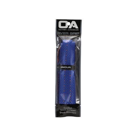 Outer Armour Over Grip (Blue) - blue overgrip coiled in its clear retail packet