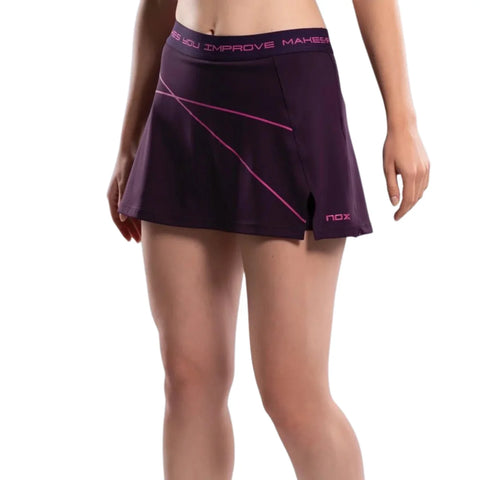 2026 Nox Womens Pro padel skirt (Deep Purple) - front view