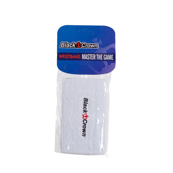 Black Crown Wristband, White