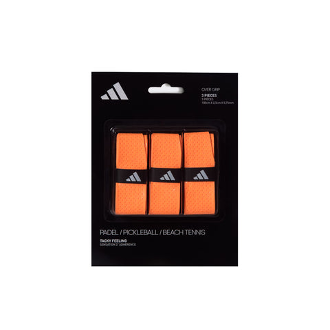 3-Pack Adidas Overgrip (Orange) - three-pack in retail packaging