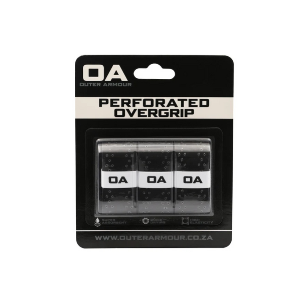 Outer Armour Overgrip 3pcs Black-Perforated