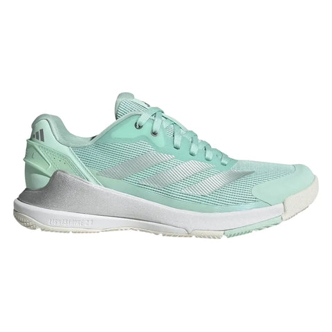 Adidas Crazyquick LS women's padel shoes (Clear Mint/Silver) - outer side view