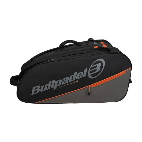 2026 Bullpadel Advance padel racket bag (Black/Orange) - front view