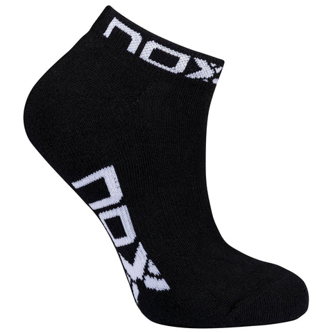 Nox Ladies Performance Ankle padel socks (Black/White) - front view