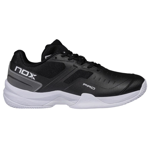 2026 Nox AT10 PRO padel shoes (Black/White) - front view