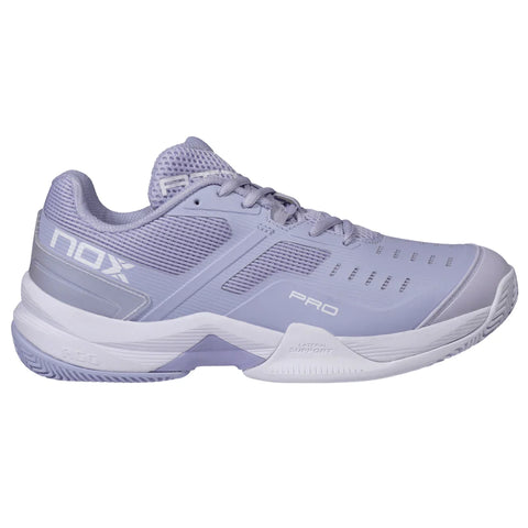 2026 Nox AT10 Pro padel shoes (Purple/White) - front view