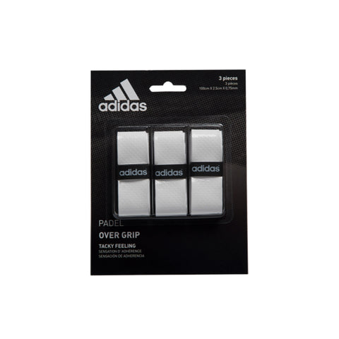 Adidas Overgrip 3 Pack, White - three-pack in retail packaging