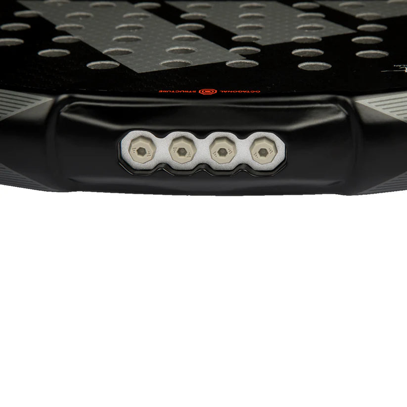 2025 Adidas Metalbone 3.4 padel racket - close-up of the weight ports
