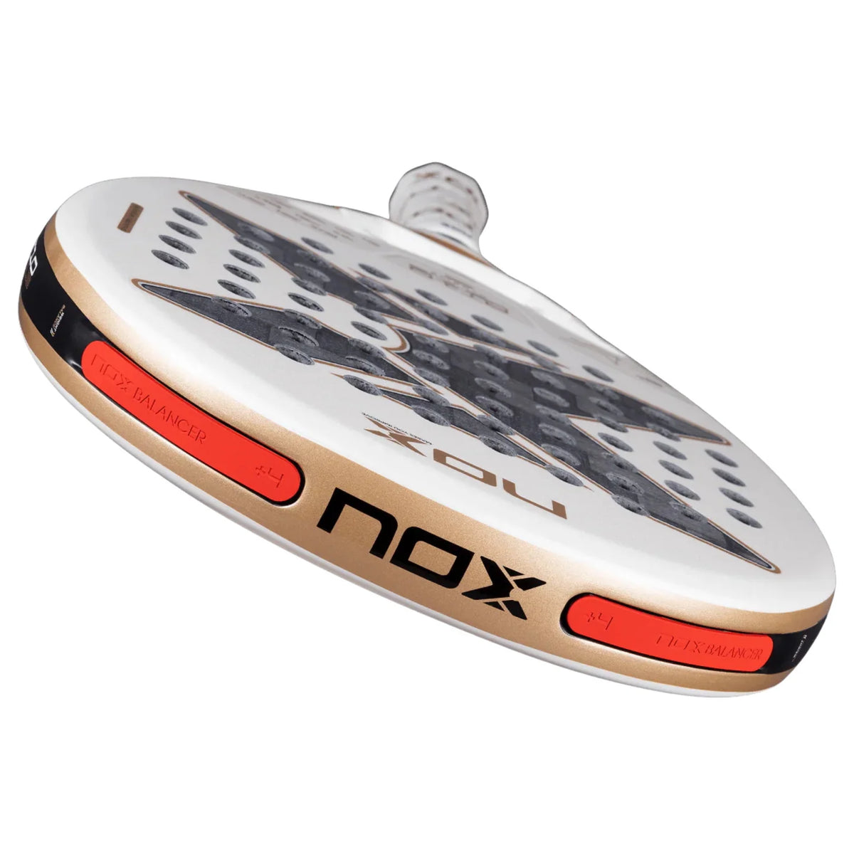2026 Nox AT10 Genius 12K Alum By Agustin Tapia padel racket - laid flat showing the frame top
