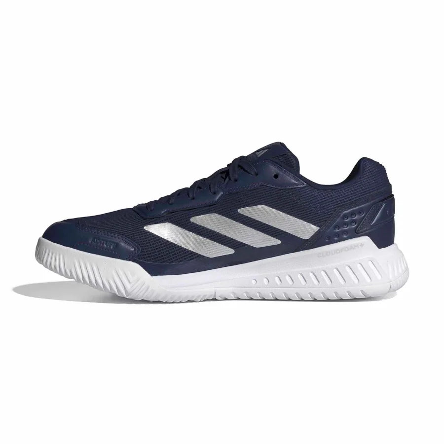 Adidas Courtquick men's padel shoes (Dark Blue/Silver) - medial side view