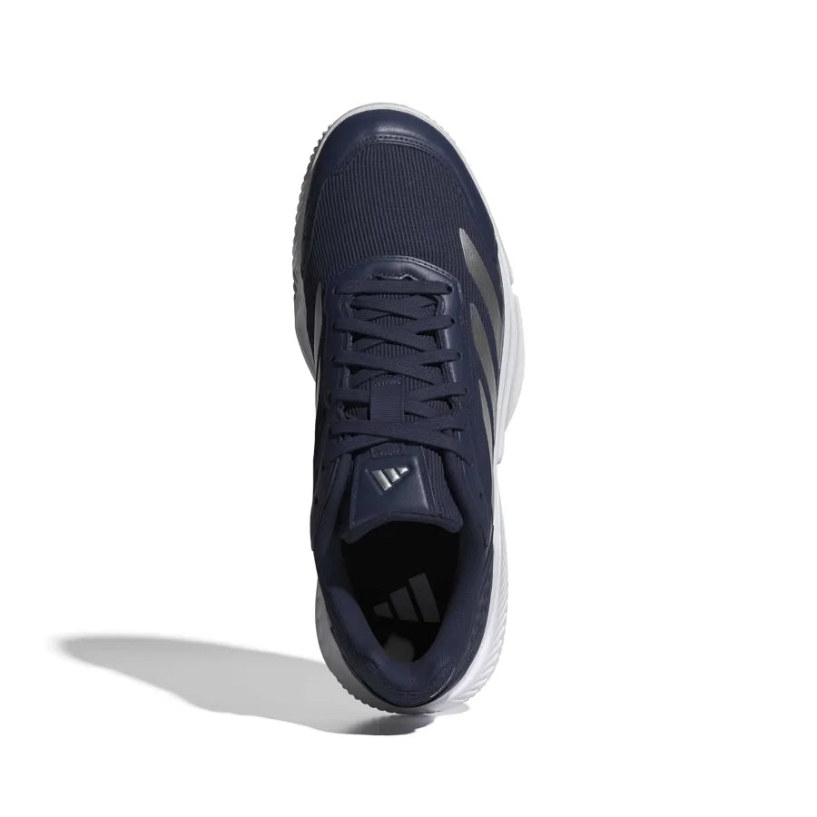Adidas Courtquick men's padel shoes (Dark Blue/Silver) - top view