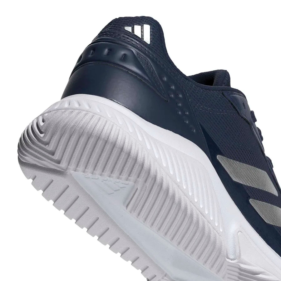 Adidas Courtquick men's padel shoes (Dark Blue/Silver) - close-up of the heel and outsole