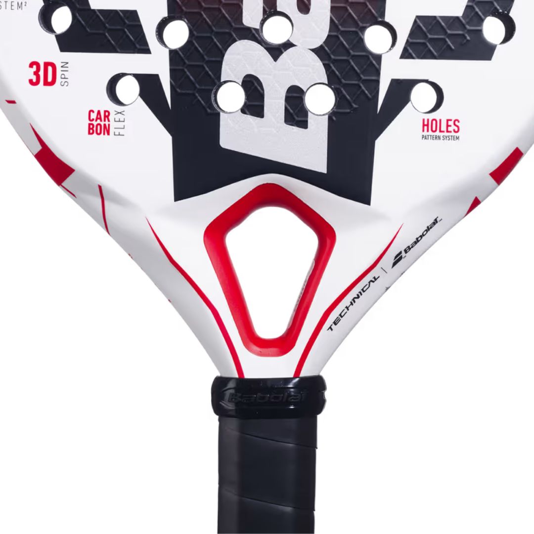 2025 Babolat Technical Veron Juan LeBron padel racket - close-up of the heart bridge