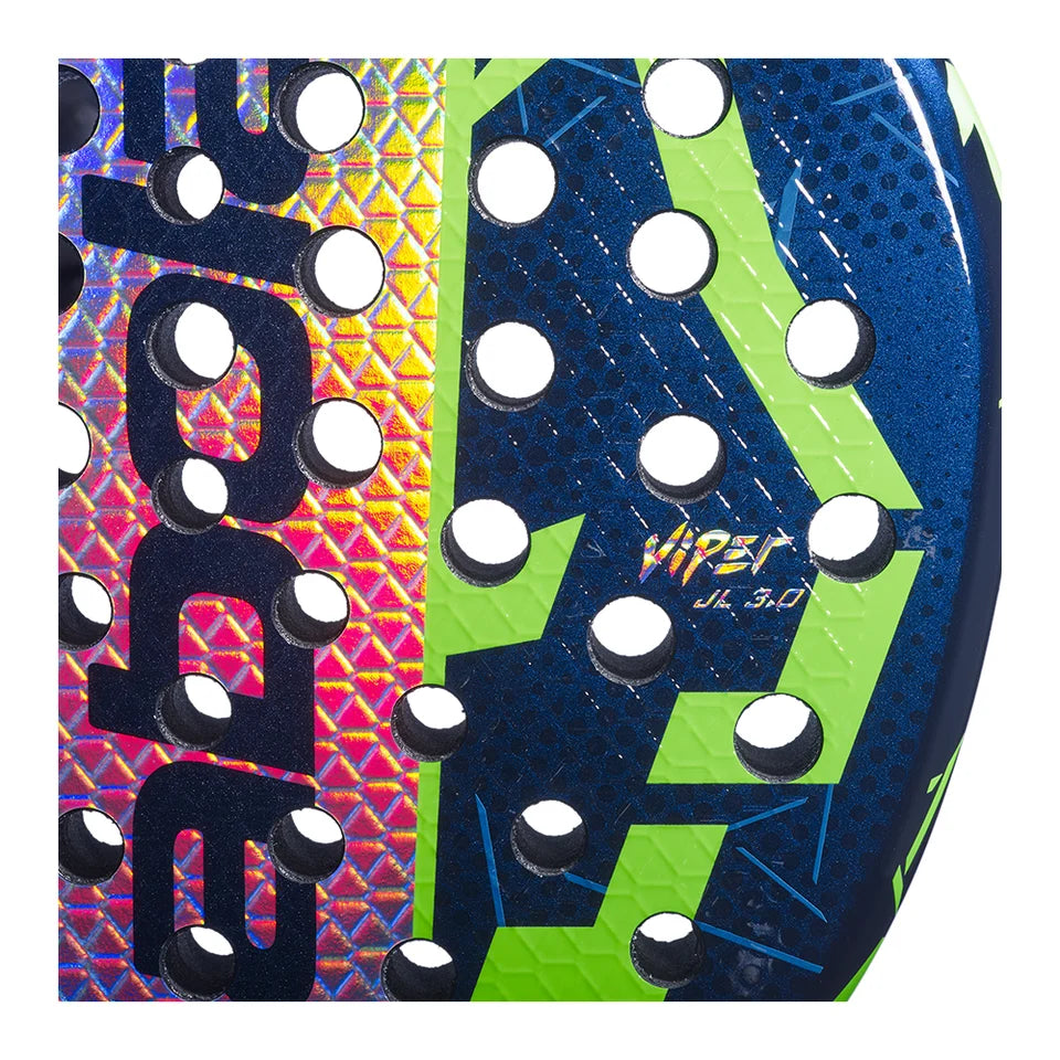 2026 Babolat LeBron Viper 3.0 FW padel racket - close-up of the hitting surface and Viper branding