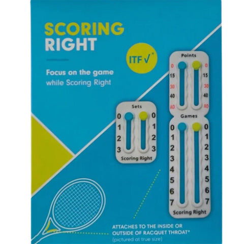 Scoring Right Score Keeper White - front of the retail pack showing the white scorer