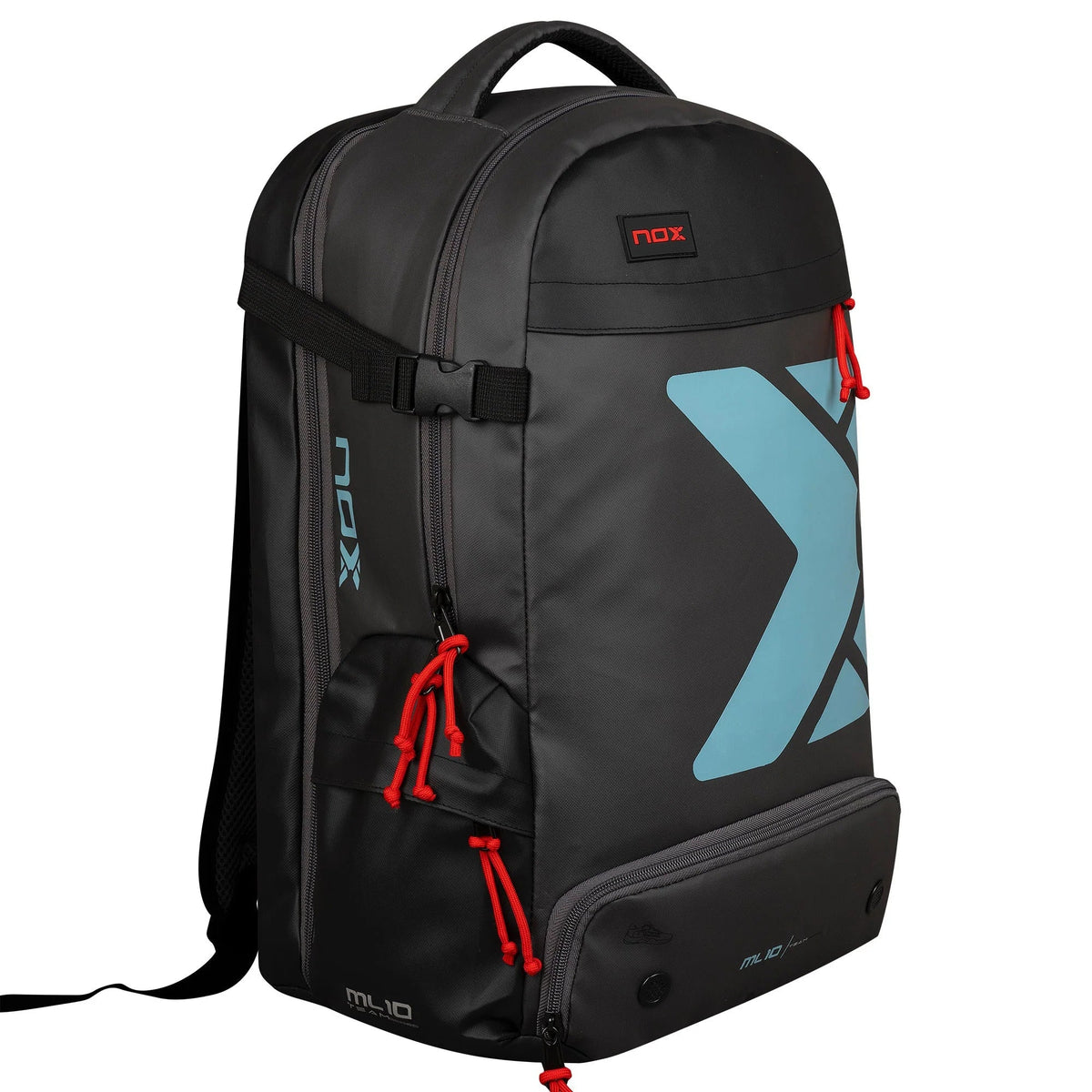 Nox ML10 Team padel backpack (Black) - angled view