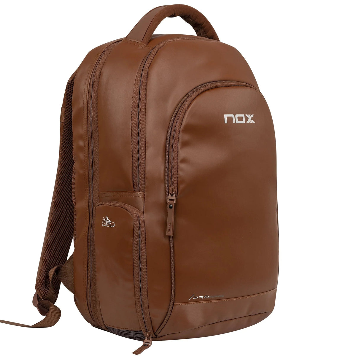 2025 Nox Pro Series Camel padel backpack - angled view