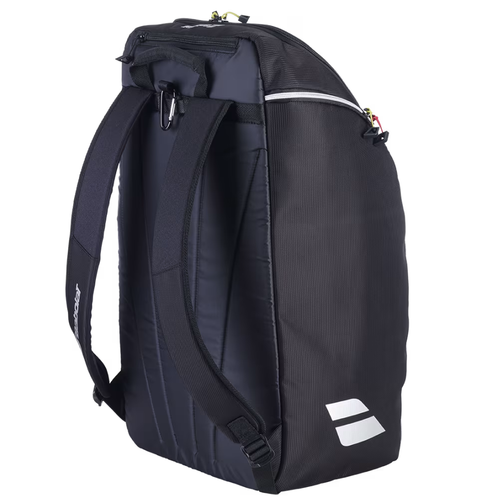 Babolat RH Perf 2nd Gen Black padel racket bag - rear view showing the harness