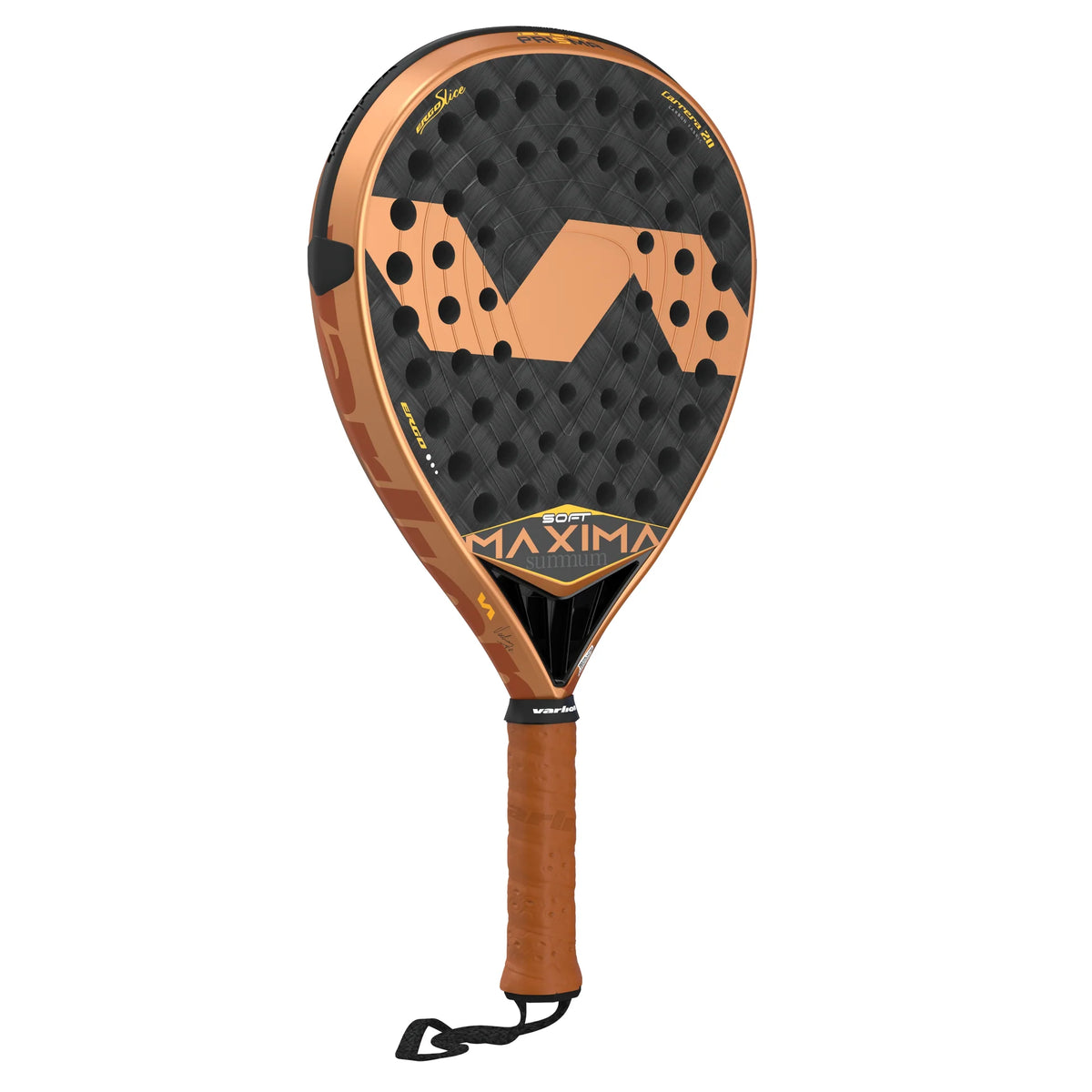 2026 Varlion Maxima Prisma Carbon Soft padel racket - reverse face view on a stand
