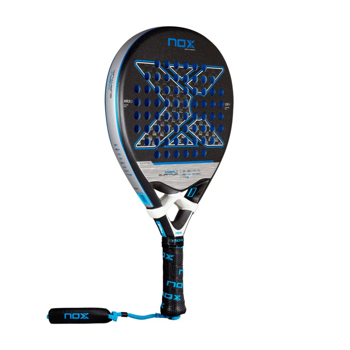 Nox Quantum Cobalt 12K padel racket - reverse face