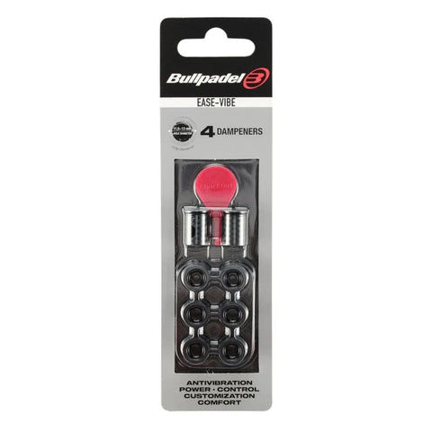 Bullpadel Ease Vibe vibration dampeners in black for a padel racket