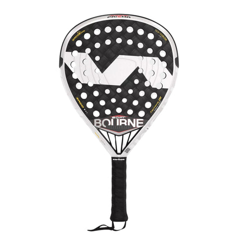 2026 Varlion Bourne Prisma Soft padel racket - front face view on a stand