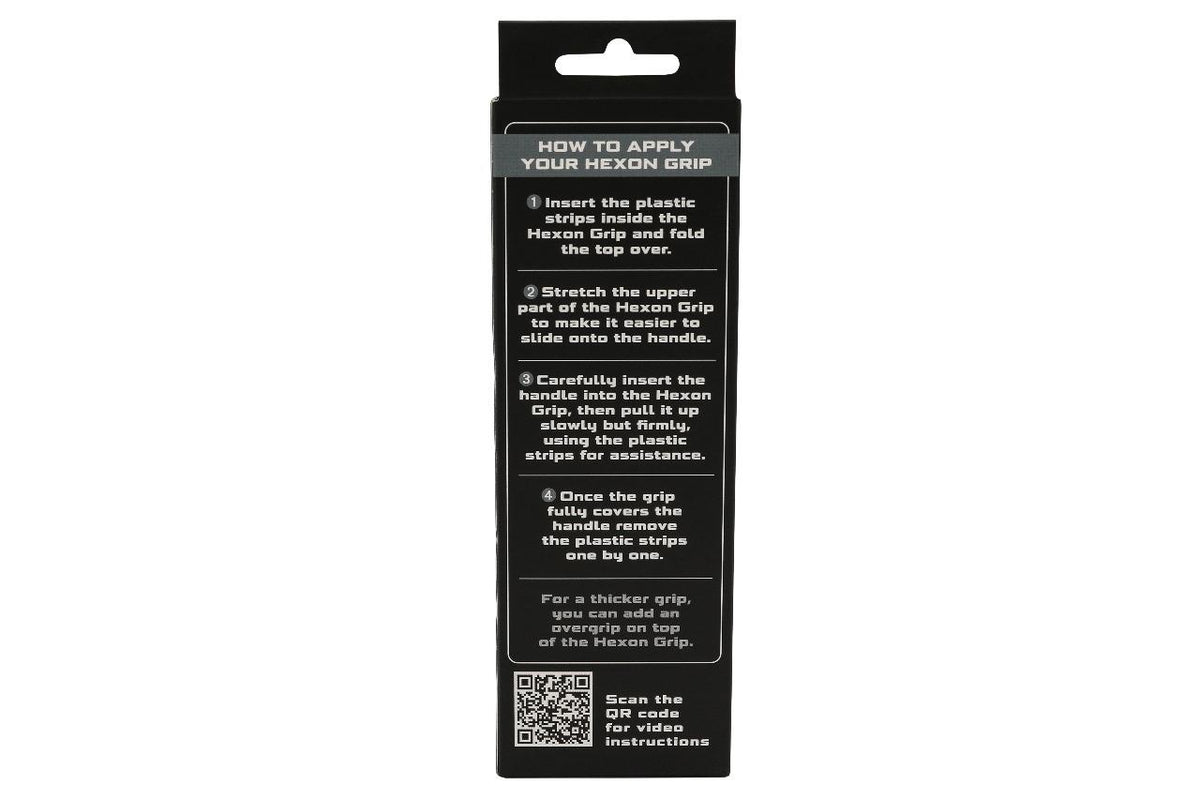 Outer Armour Hexon Grip - rear of the box showing the product information panel