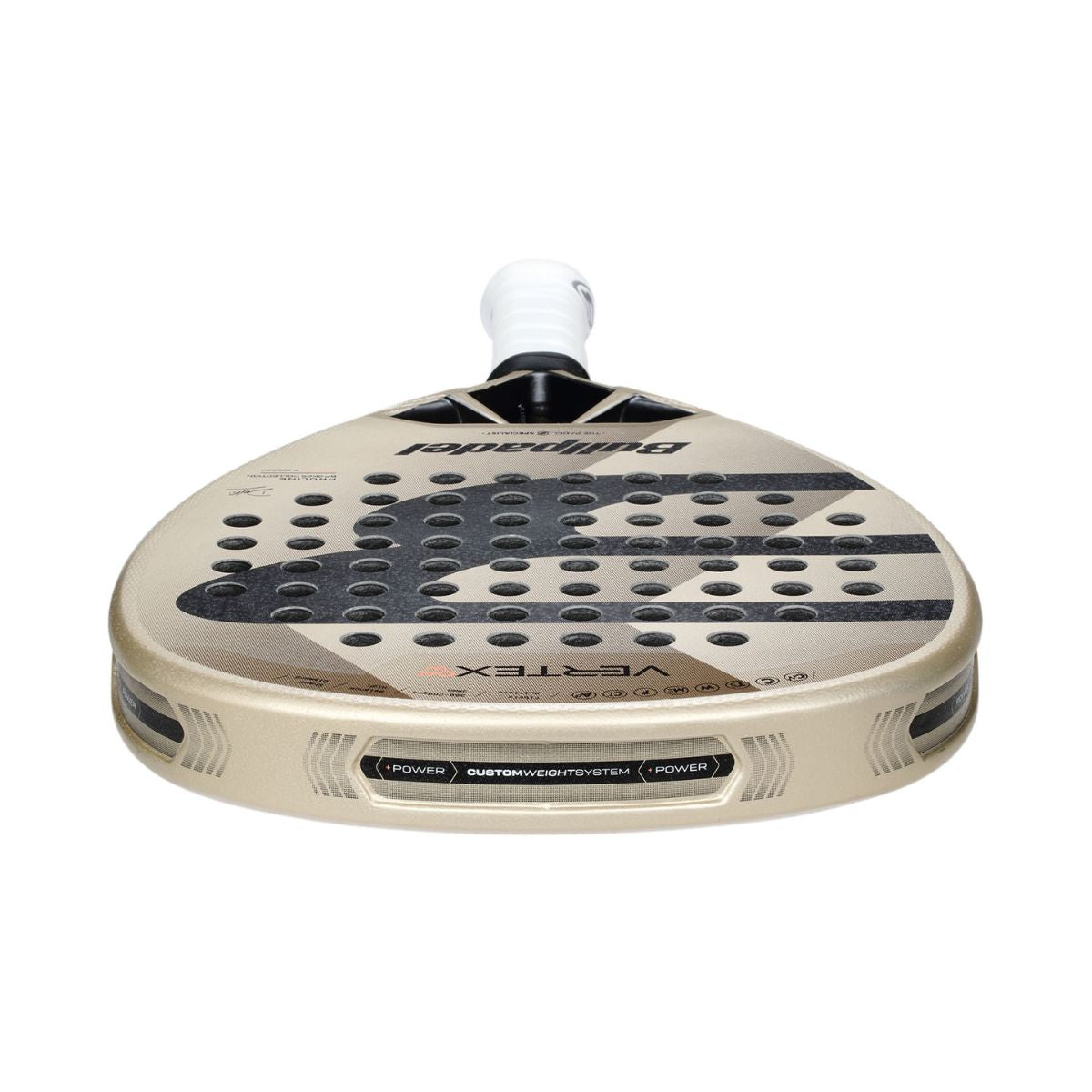 2025 Bullpadel Vertex 04 W padel racket - laid flat showing the frame top