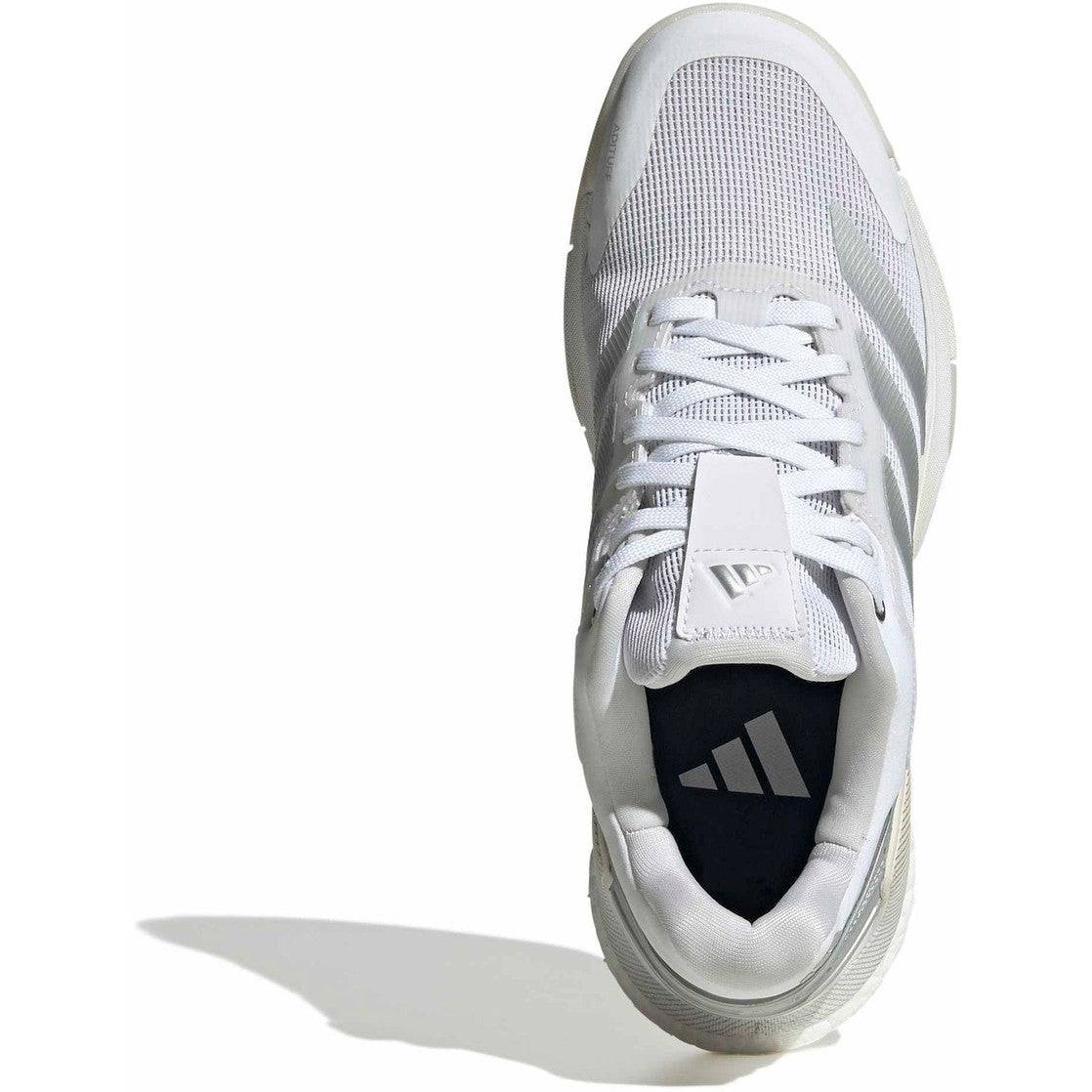 2026 Adidas Crazyquick Boost White/Silver padel shoes - top-down view