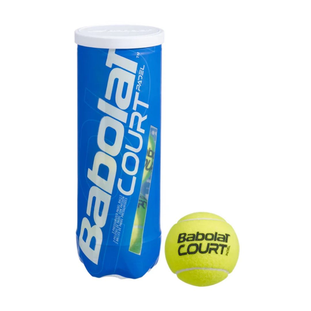 Babolat Court padel balls - tube with a ball alongside