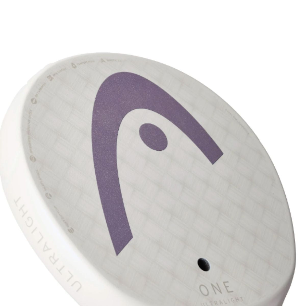 Head Ultralight One (White) padel racket - laid flat showing the face