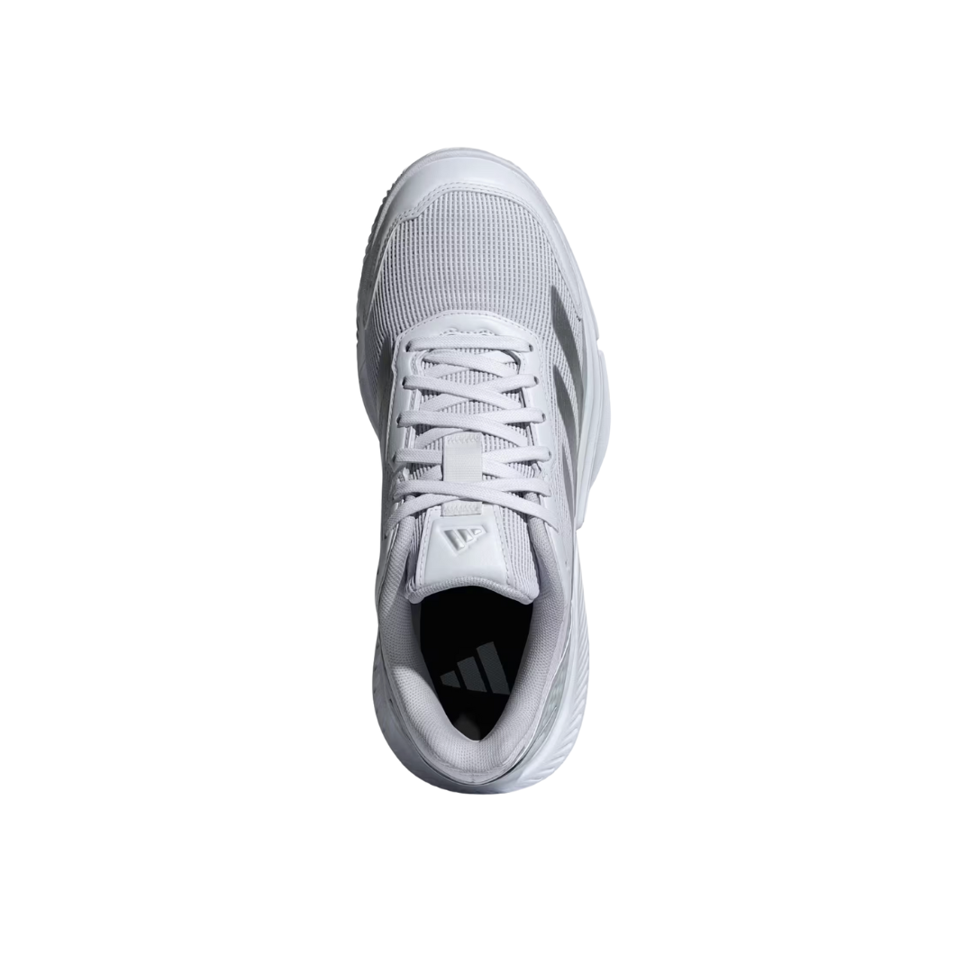 2026 Adidas Courtquick White/Silver Ladies padel shoes - top-down view