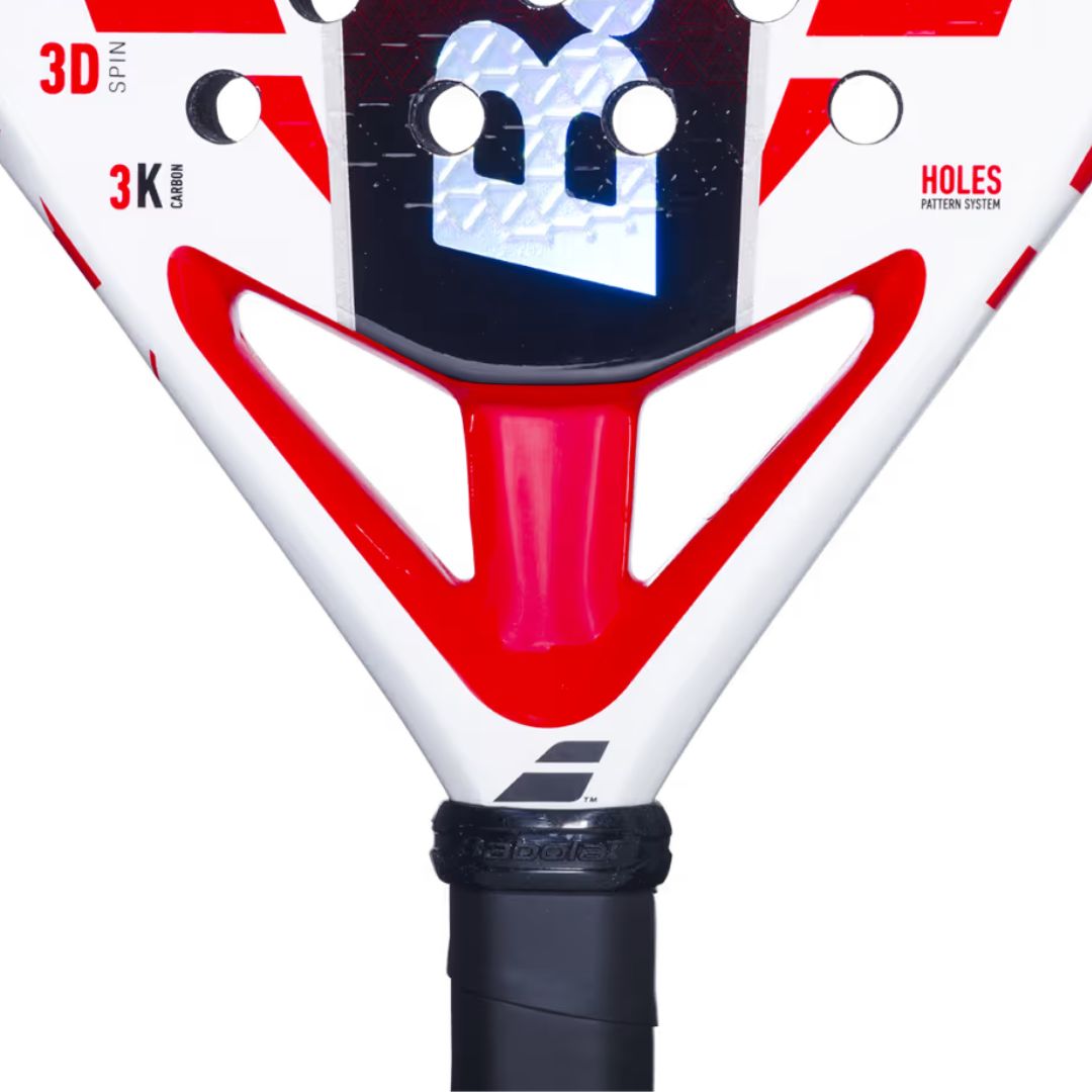 2025 Babolat Technical Viper Juan LeBron padel racket - close-up of the heart bridge