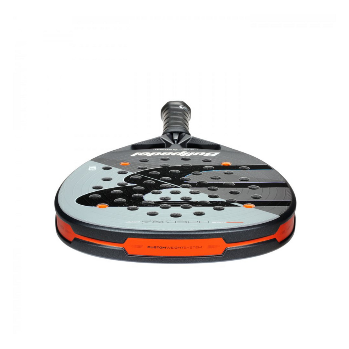 2026 Bullpadel Hack 04 Comfort padel racket - laid flat showing the frame top