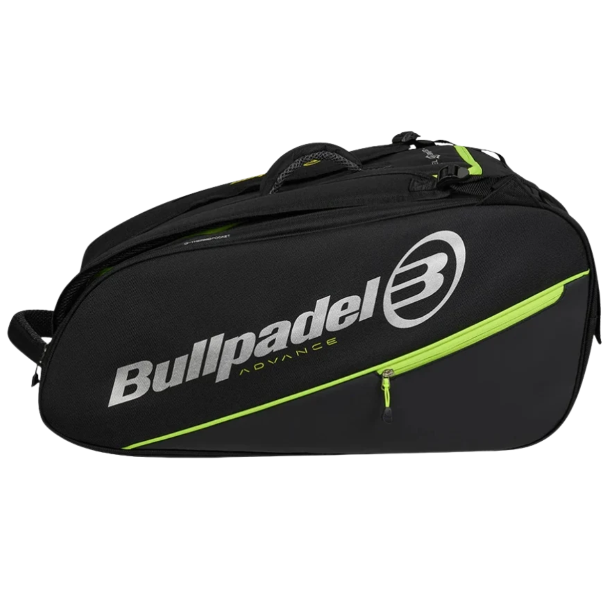 Bullpadel Advance Bag (Black/Green) - side profile view