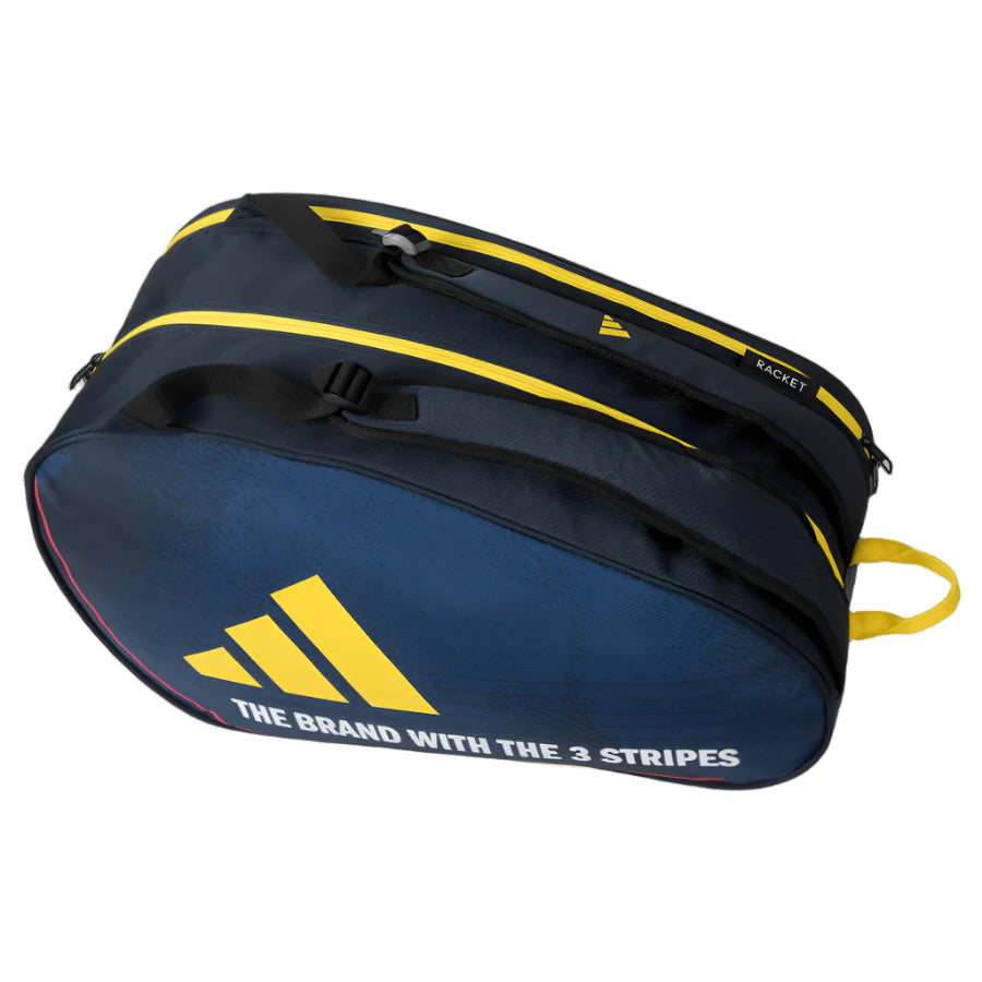 2025 Adidas Racketbag Control Blue 3.4 - rear view showing the carry straps