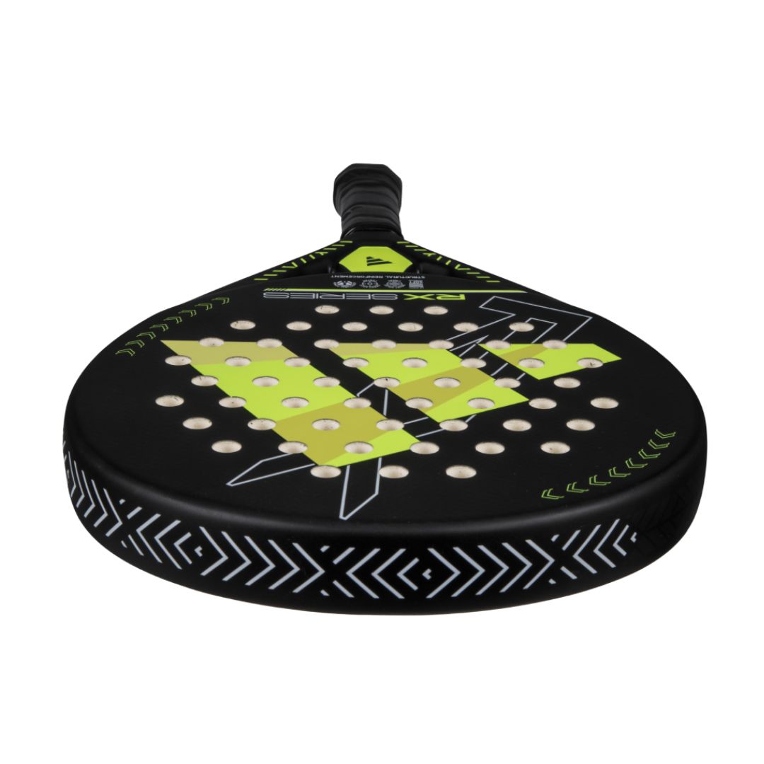 2025 Adidas RX Series Lime 3.4 padel racket - laid flat showing the face