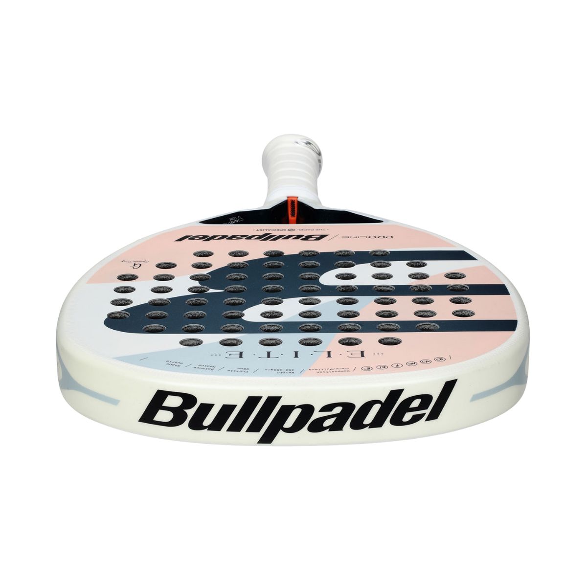 2025 Bullpadel Elite W padel racket - laid flat showing the frame top