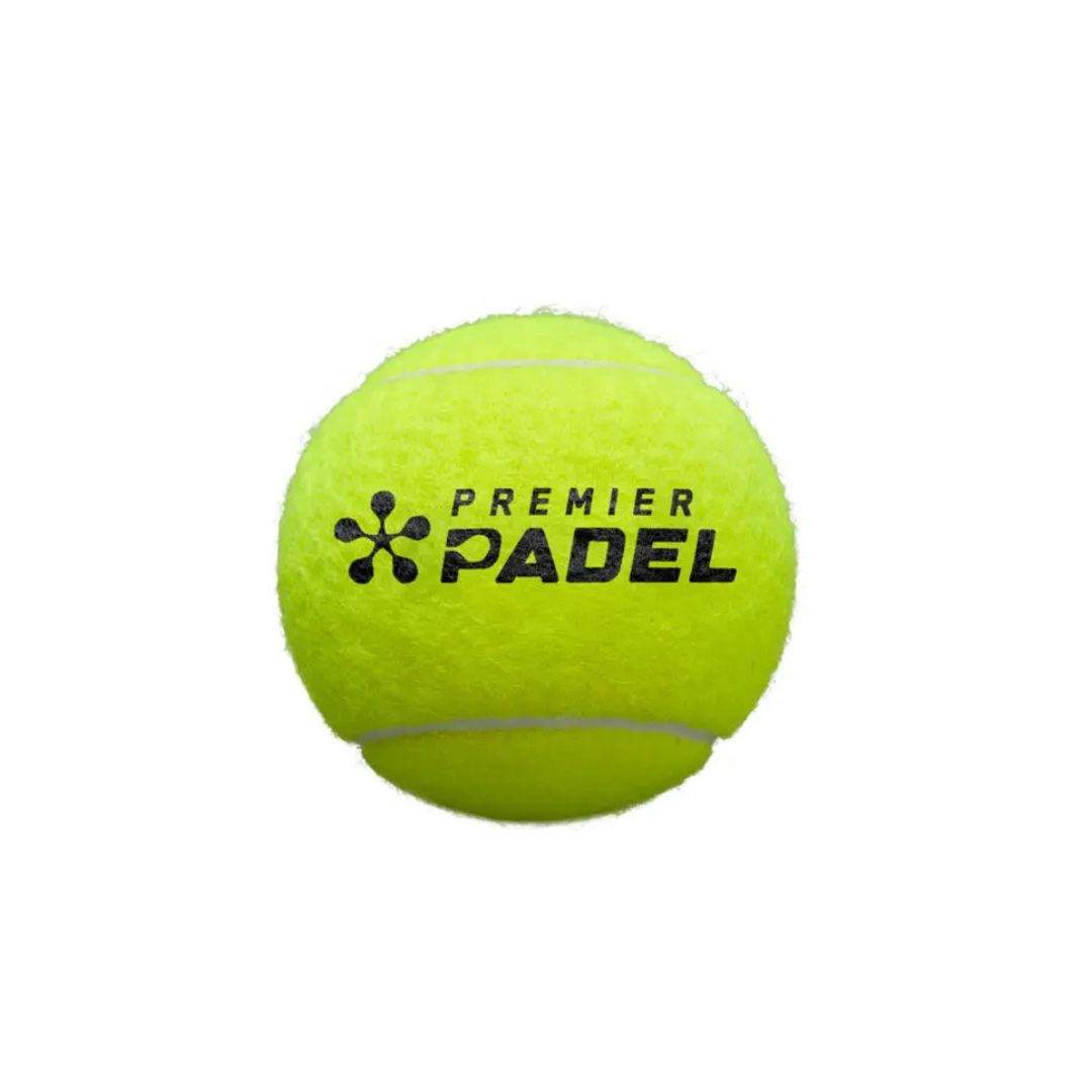 Wilson Premier Padel Ball - single yellow ball showing the Premier Padel branding