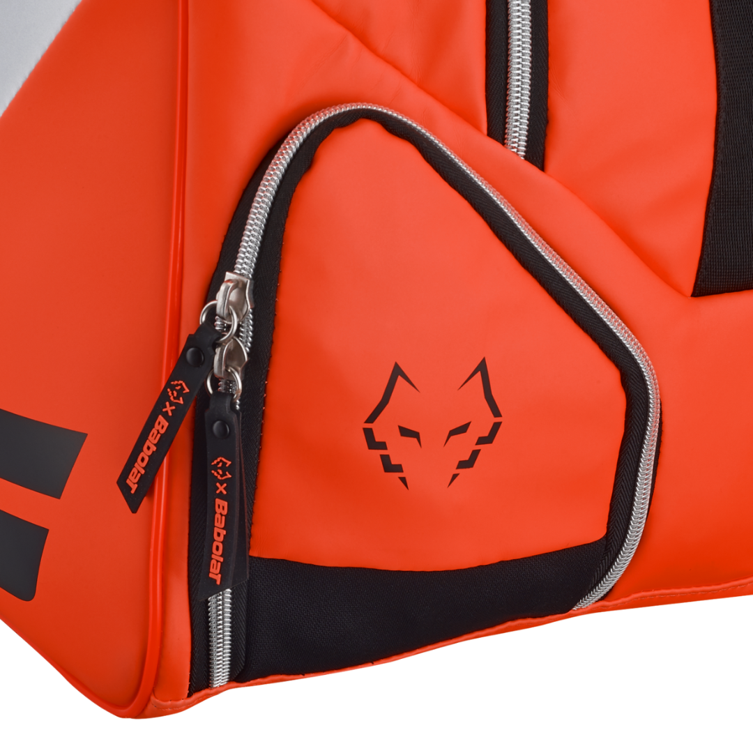2026 Babolat RH Pro Juan LeBron padel racket bag - close-up of the end panel and logo