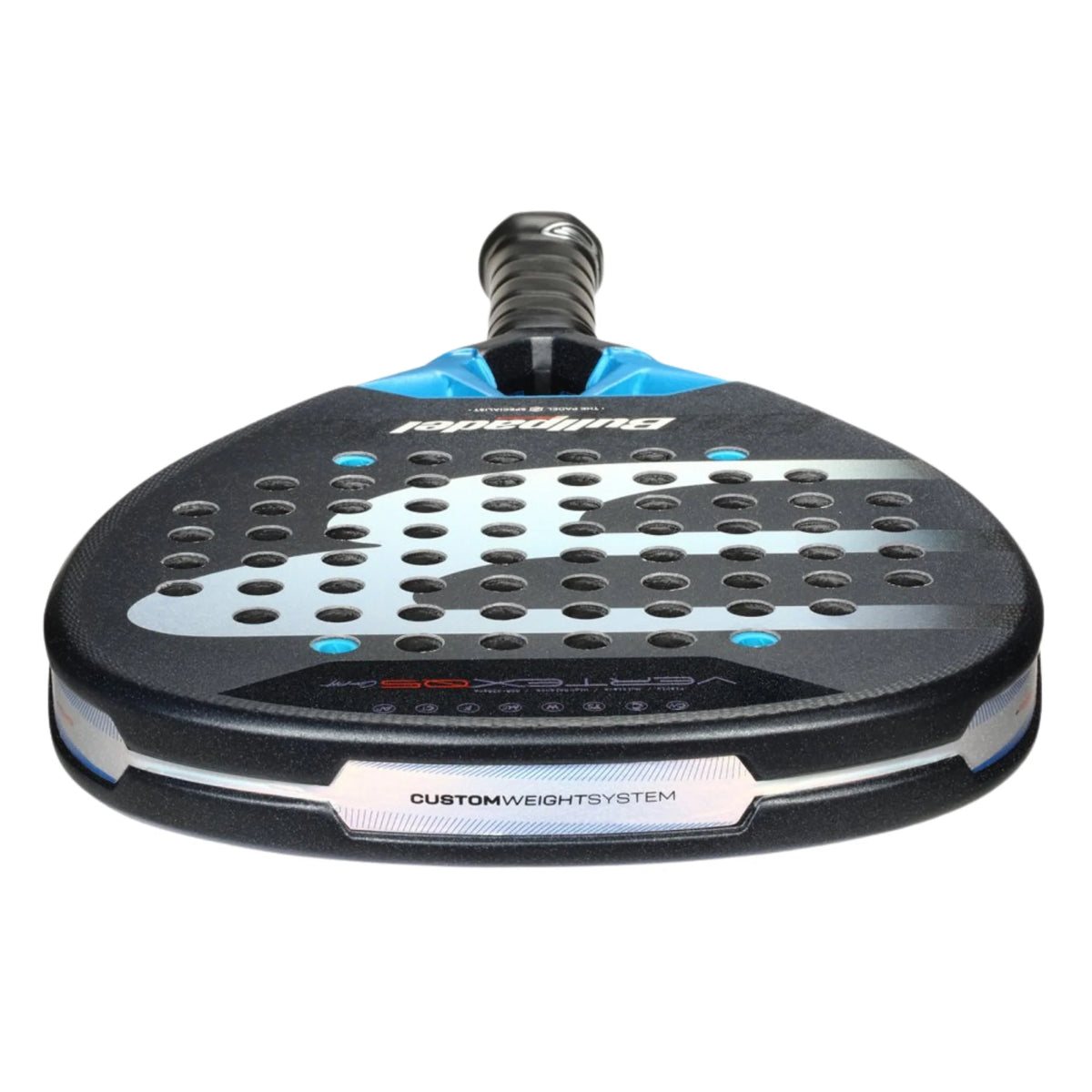 2026 Bullpadel Vertex 05 Comfort padel racket - laid flat showing the frame top