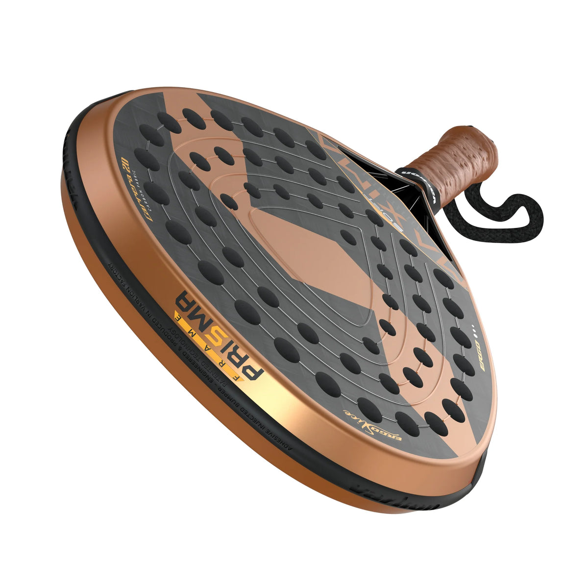 2026 Varlion Maxima Prisma Carbon Soft padel racket - overhead view of the head with the wrist strap