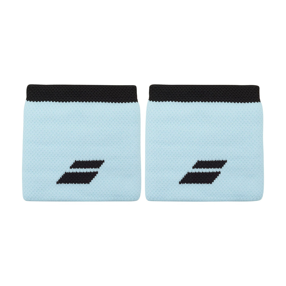 Babolat Logo wristband in Illusion blue with the Babolat logo, shown from the front