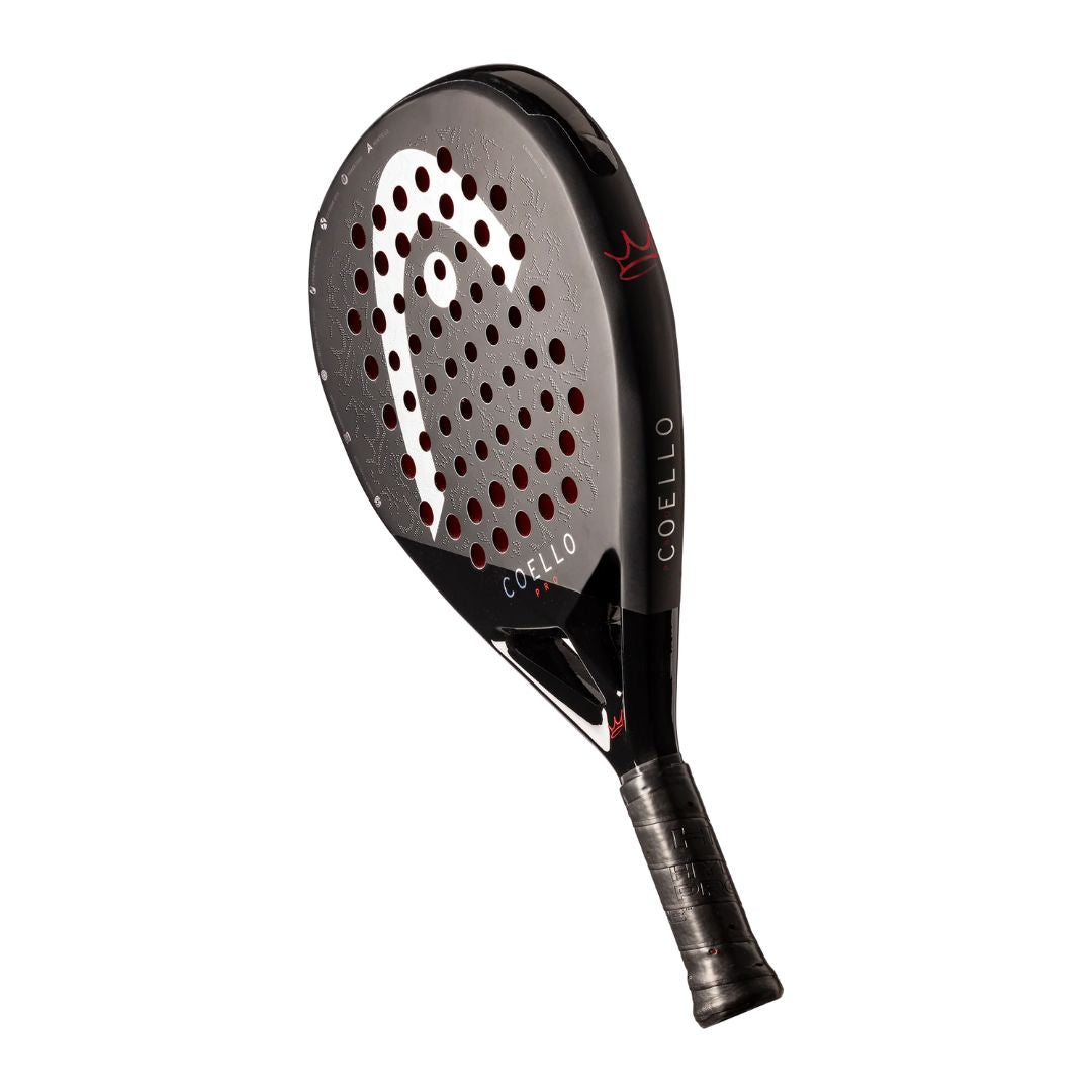 2025 Head Coello Pro padel racket - reverse face, angled view