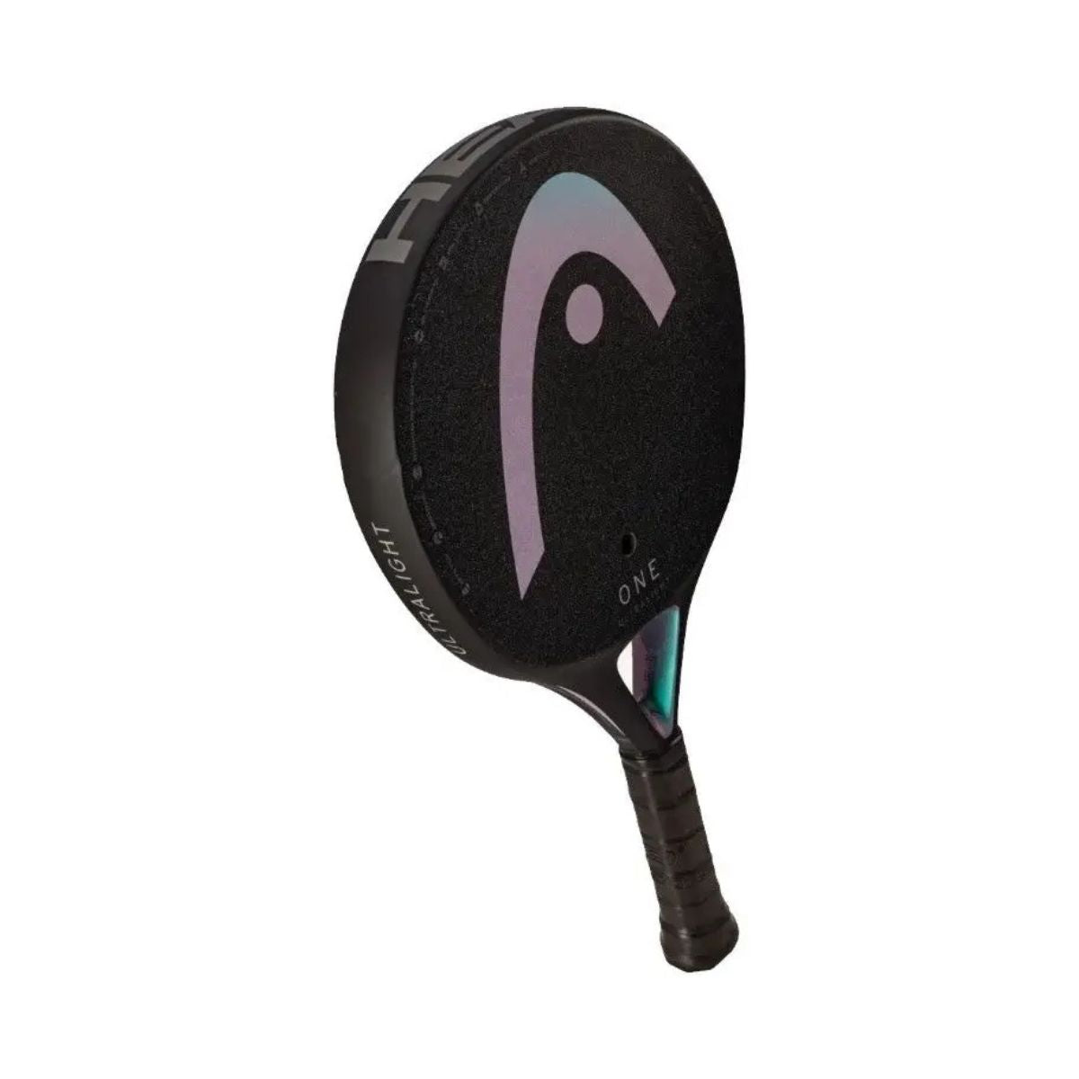 Head Ultralight One (Black) padel racket - angled three-quarter view