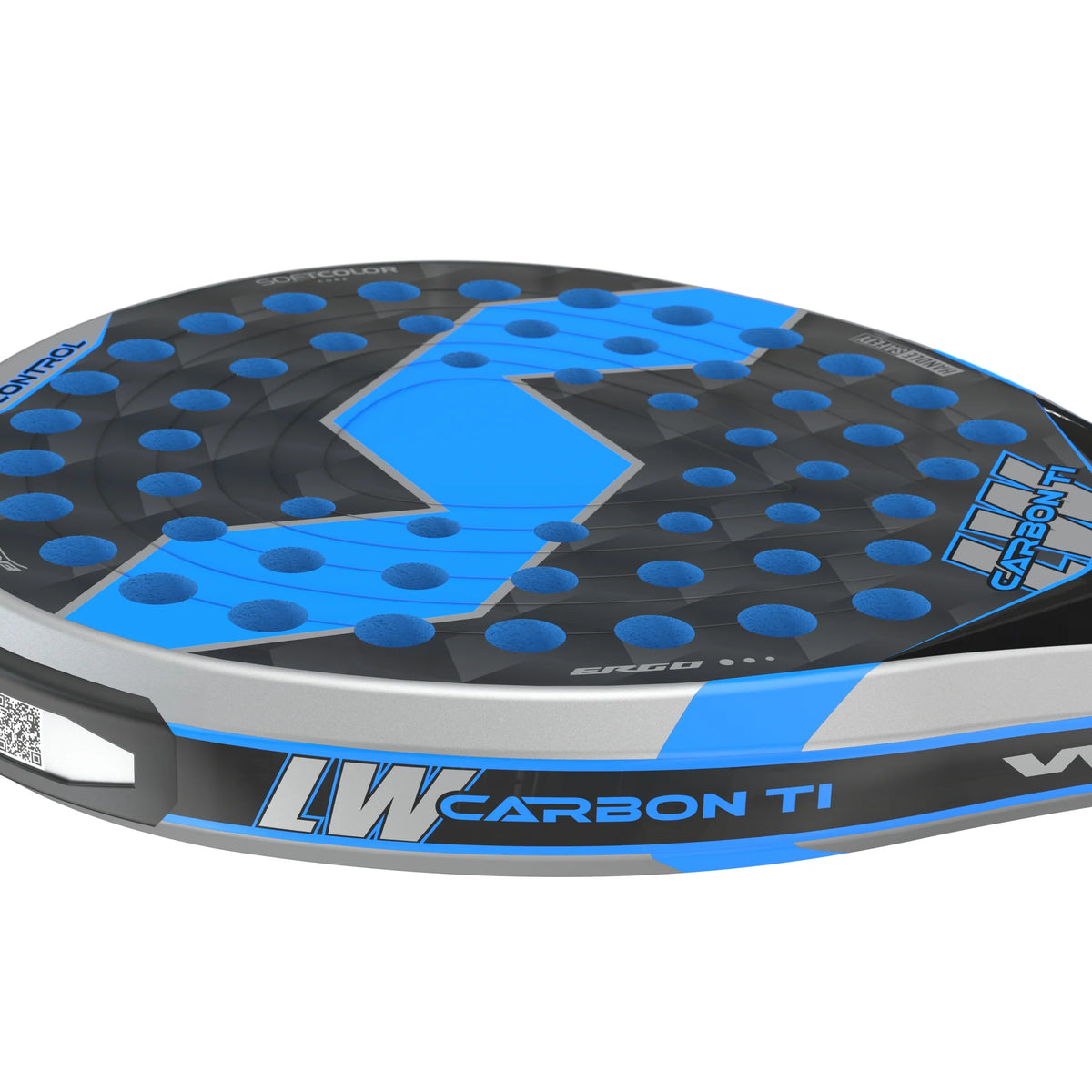 2026 Varlion LW Carbon Ti padel racket - close-up of the frame edge and LW Carbon Ti branding