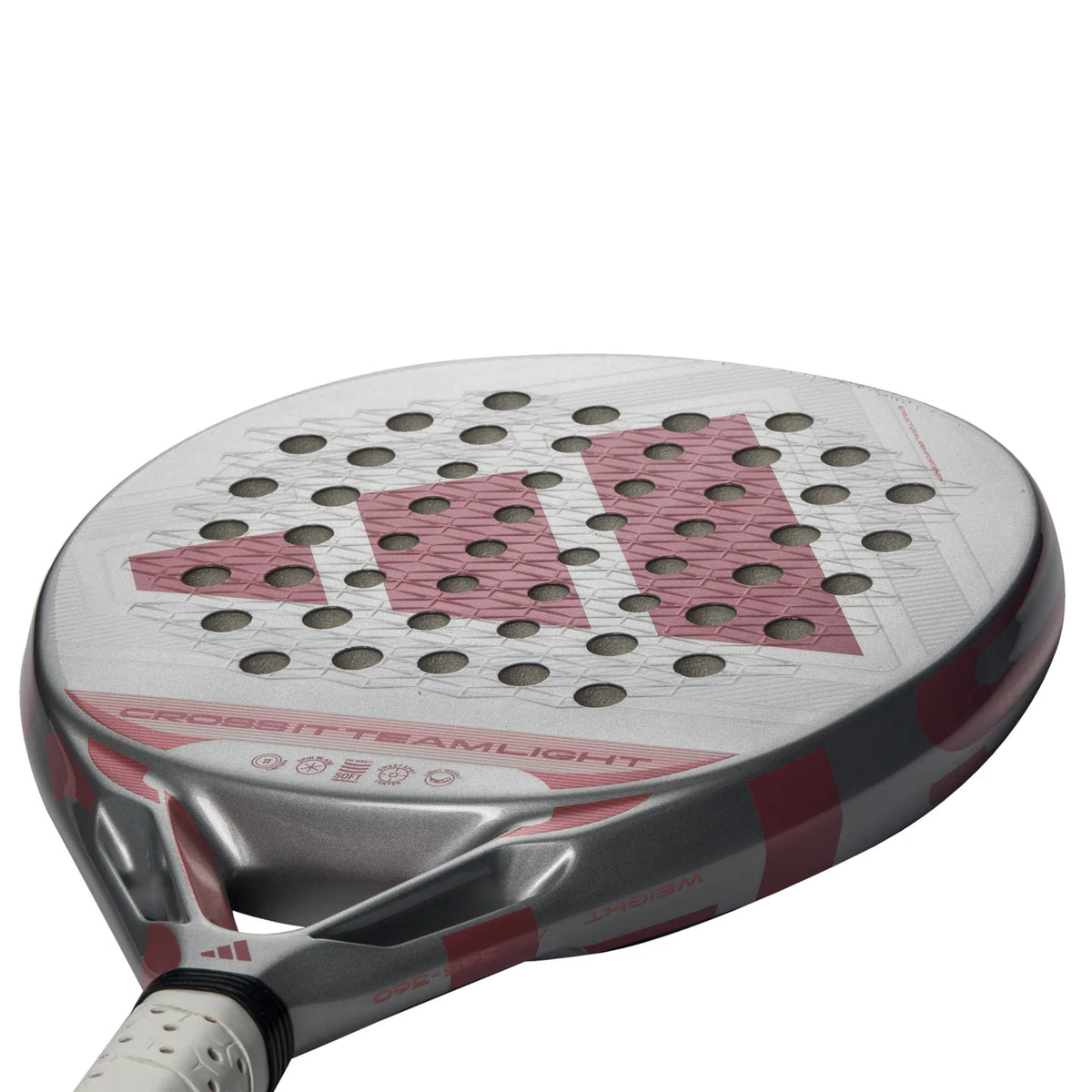2026 Adidas CrossIt Team Light padel racket - laid flat showing the face