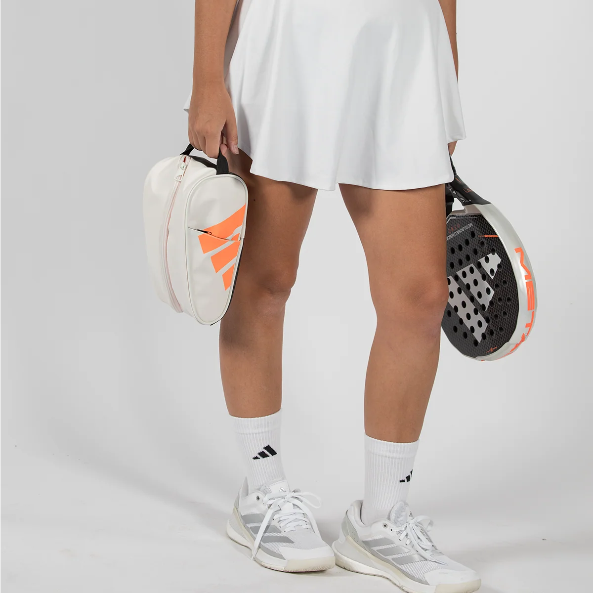 Adidas Accessory Bag (White) - carried by a player
