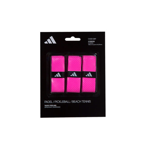 3-Pack Adidas Overgrip (Pink) - three-pack in retail packaging