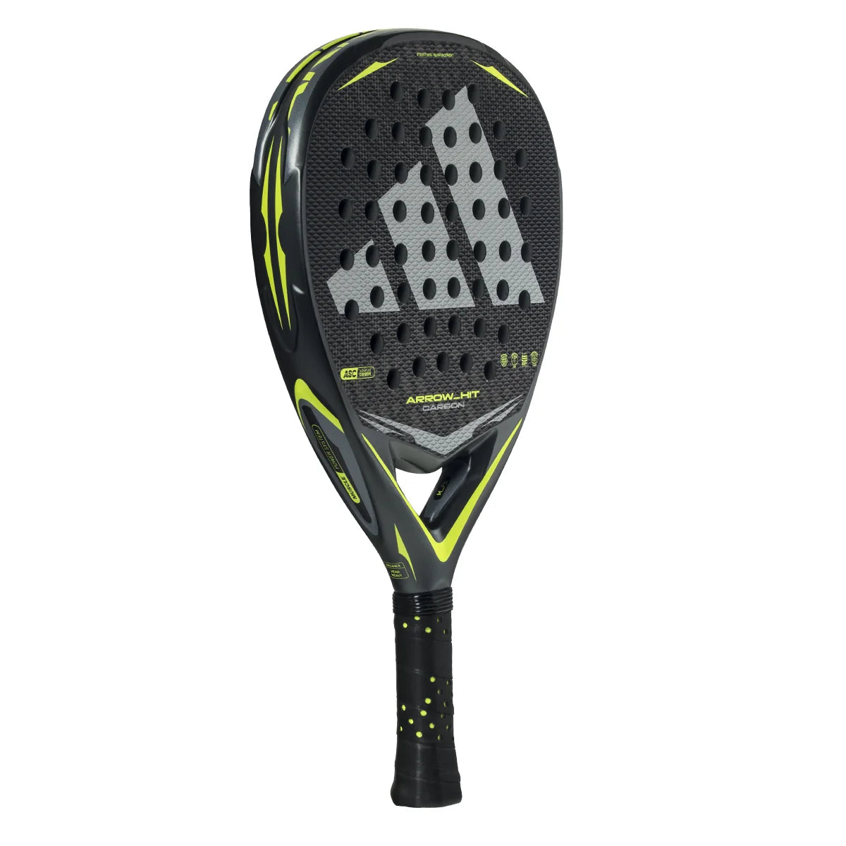 Adidas Arrow HIT Carbon padel racket - angled view